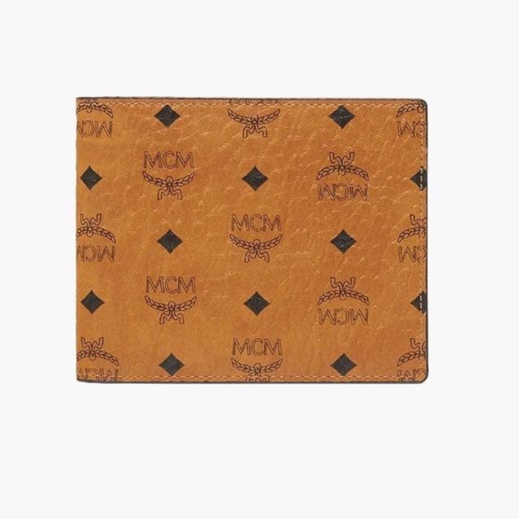 MCM Bags New Mcm Bifold Card Wallet In Visetos Original Cognac